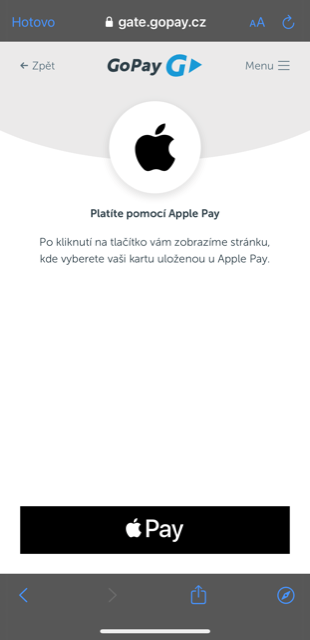 ApplePay platební brána