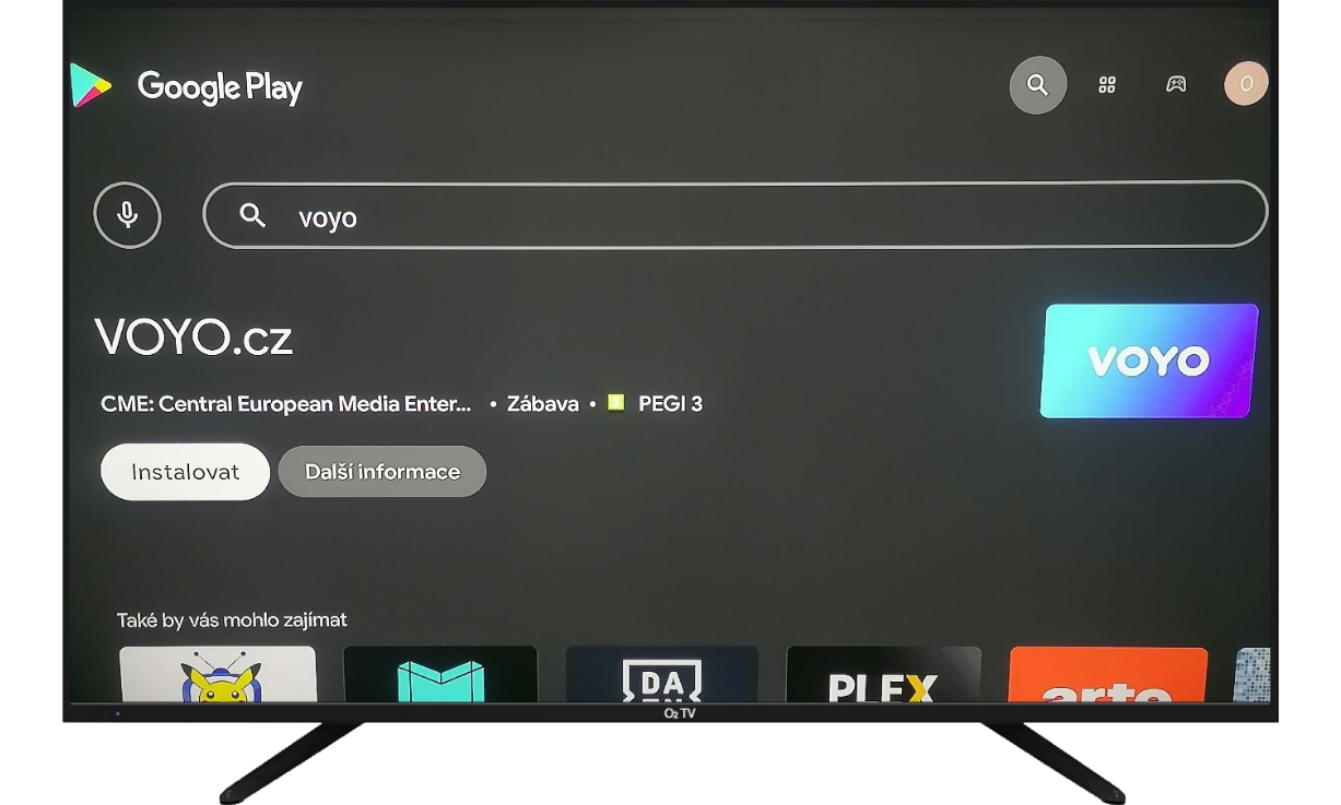 Instalace aplikace Voyo na O2 TV