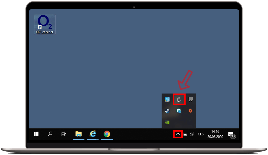 klik na Bezpečně odebrat hardware a vysunout médium