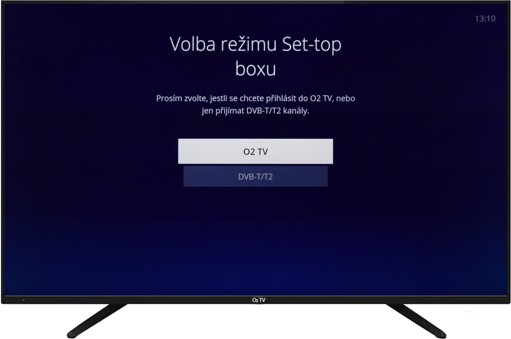 Volba režimu televize na O2 TV