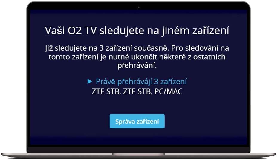 Překročený limit pro přehrávání O2 TV