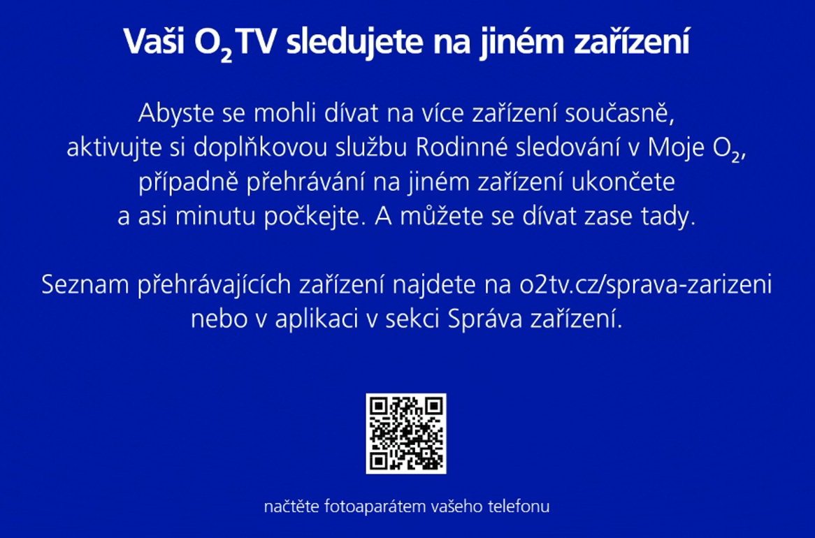 Překročený limit přehrávání pro původní O2 TV_obrazovka