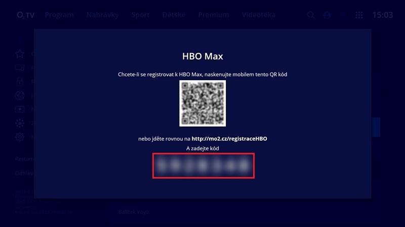 Registrační kód pro HBO Max