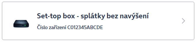 Set-top-box  - splátky bez navýšení