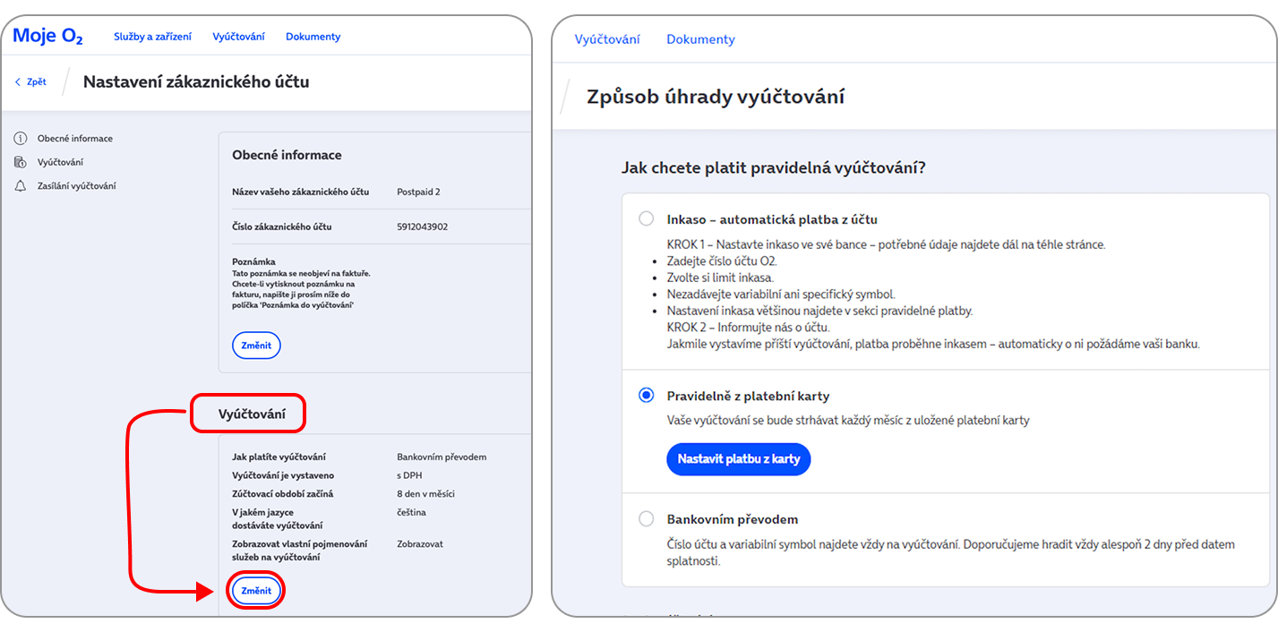 Volba platební metody