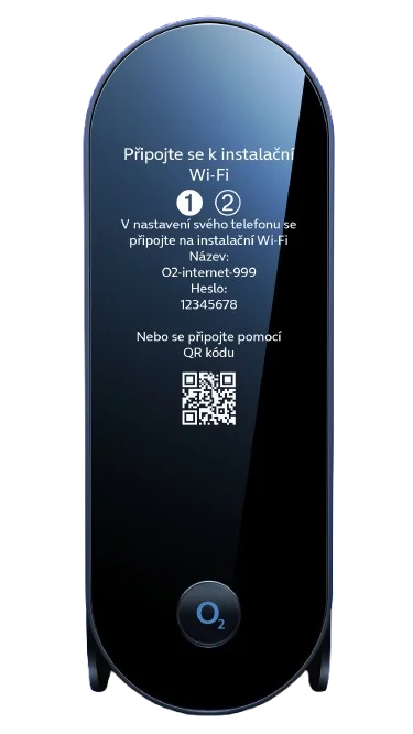 Obrazovka O2 Smart Boxu: Dočasná Wi-Fi