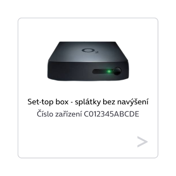 O2 Set-top box zařízení na splátky 