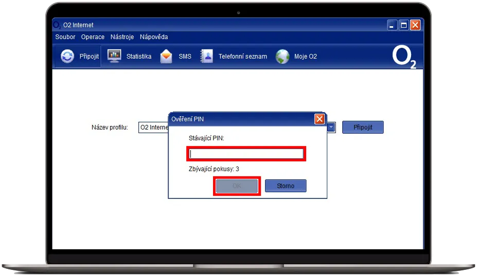 Ověření PIN kódu