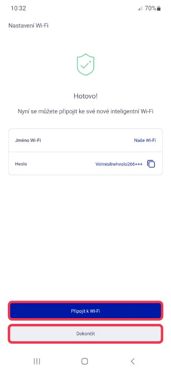 Aplikace O2 Smart Box: úspěšné dokončení instalace