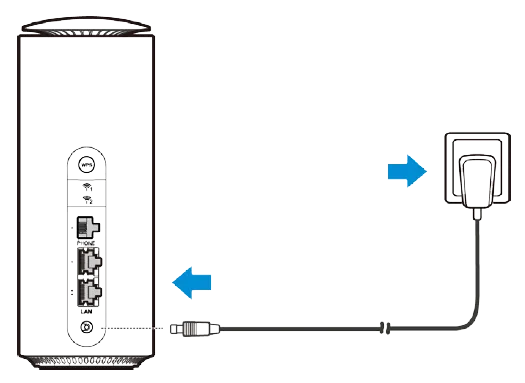 Zapojení routeru zpět do zásuvky