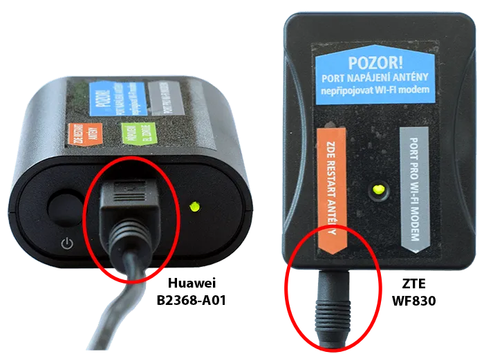 Napájecí kabel černé venkovní antény