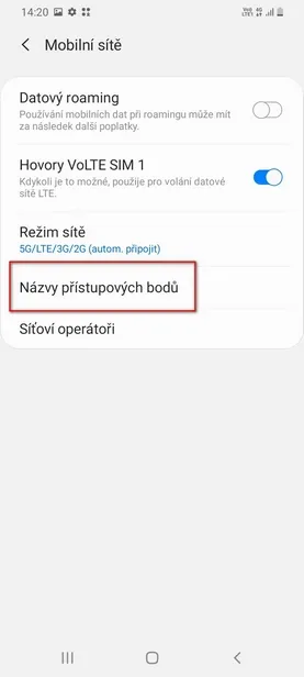 Názvy přístupových bodů