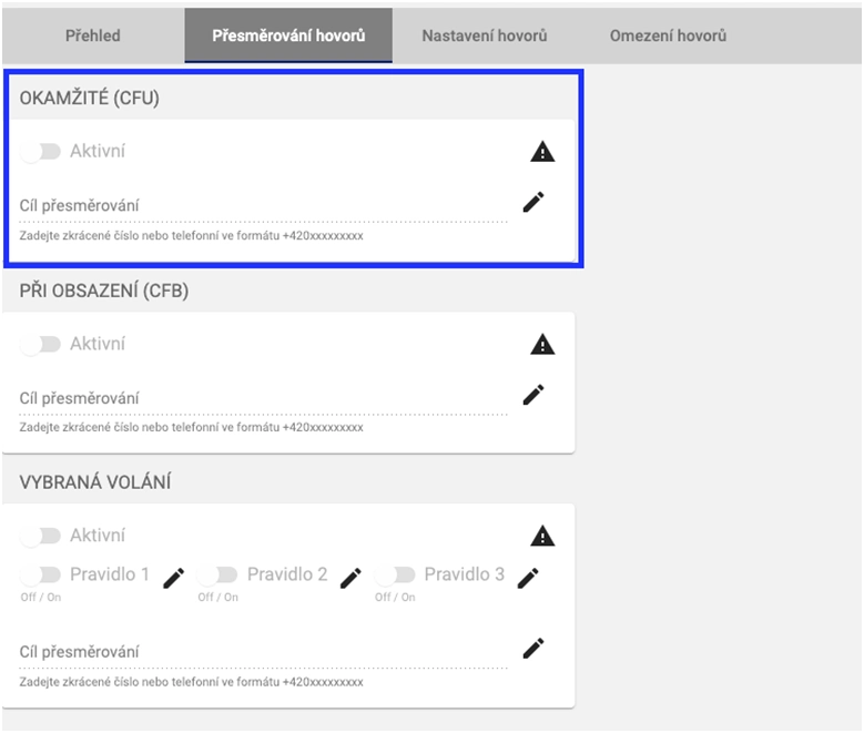 Okamžité přesměrování