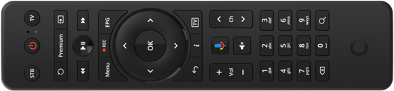 O2 set-top box dálkový ovladač