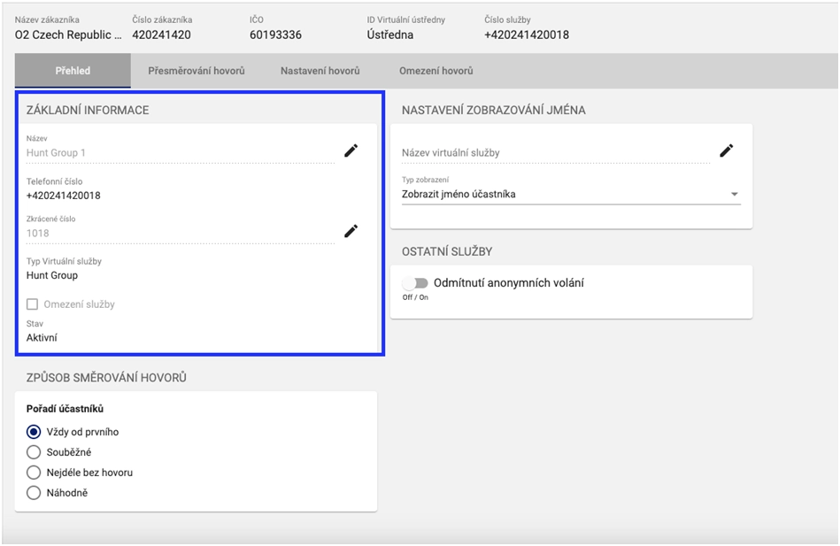 okno základní informace