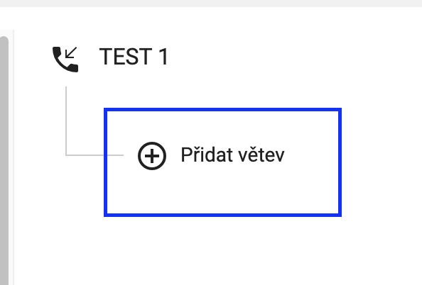 Přidání větve do stromu