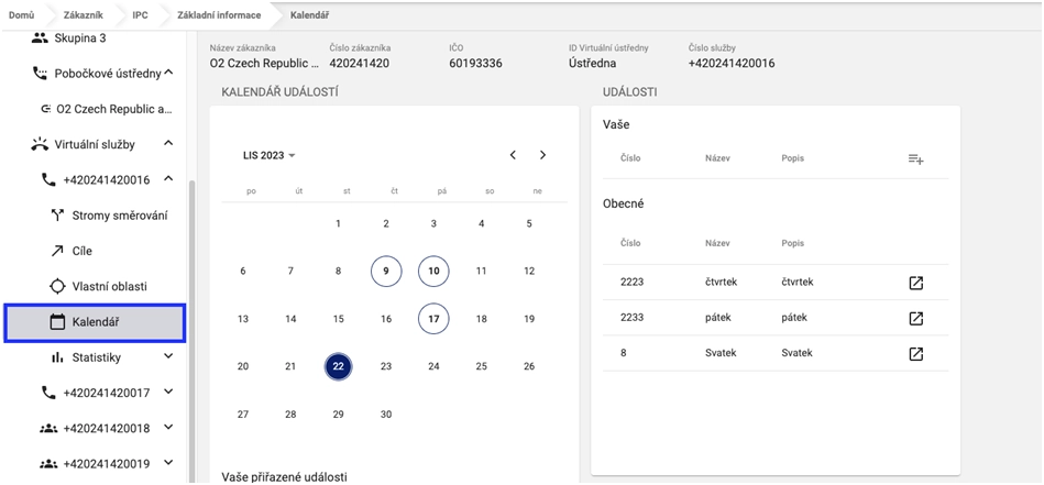 Práce s kalendářem