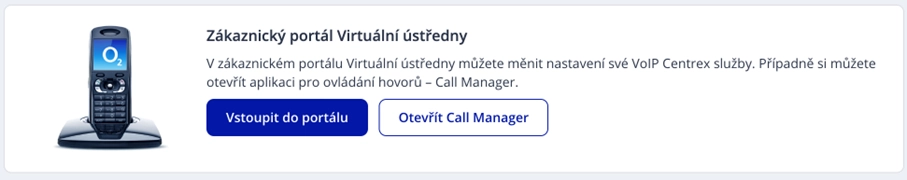 Zákaznický portál Virtuální ústředny