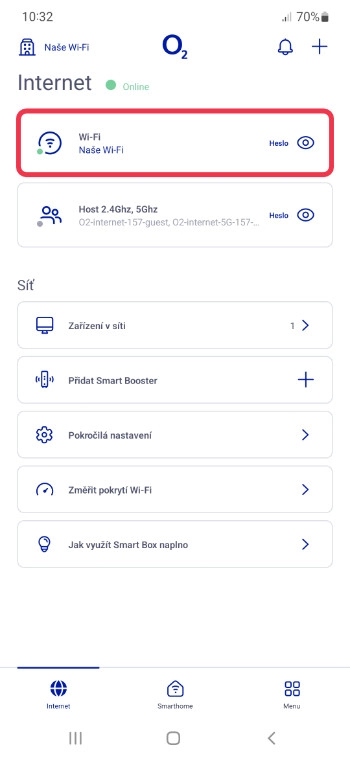Uživatelské rozhraní mobilní aplikace Smart Box