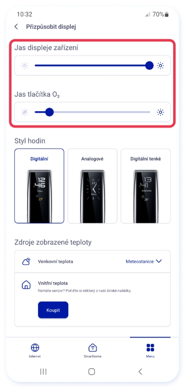 Přizpůsobení displeje