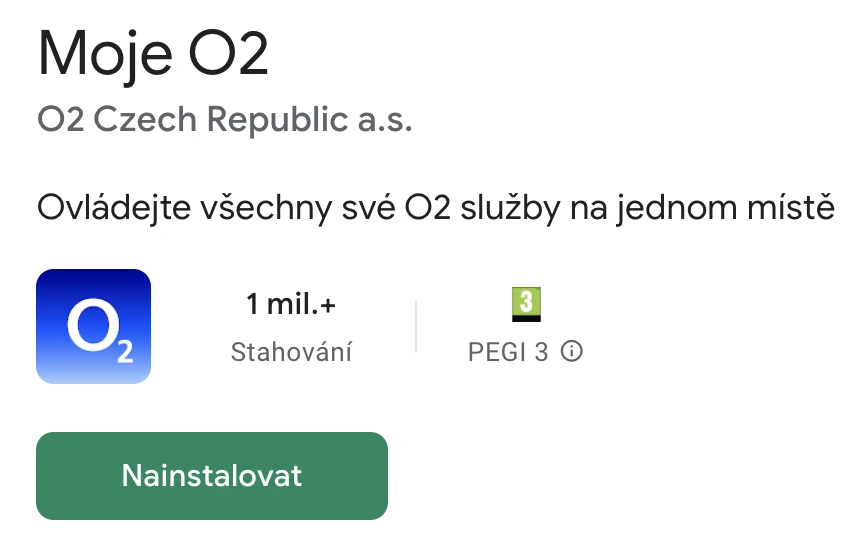 Náhled stažení aplikace