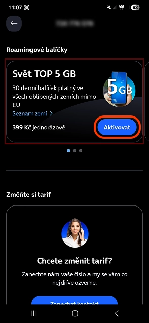 Roamingový balíček banner