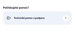 Technická pomoc v aplikaci Moje o2