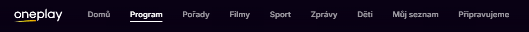 TV program Oneplay lišta