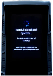 Informace na displeji O2 Smart Boxu