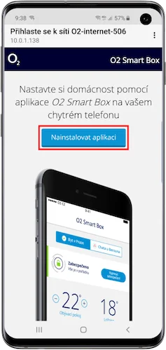 Instalace aplikace O2 Smart Box