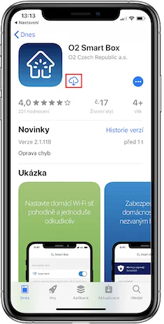 Instalace aplikace O2 Smart Box