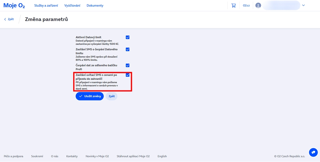 Zaškrtnutí políčka