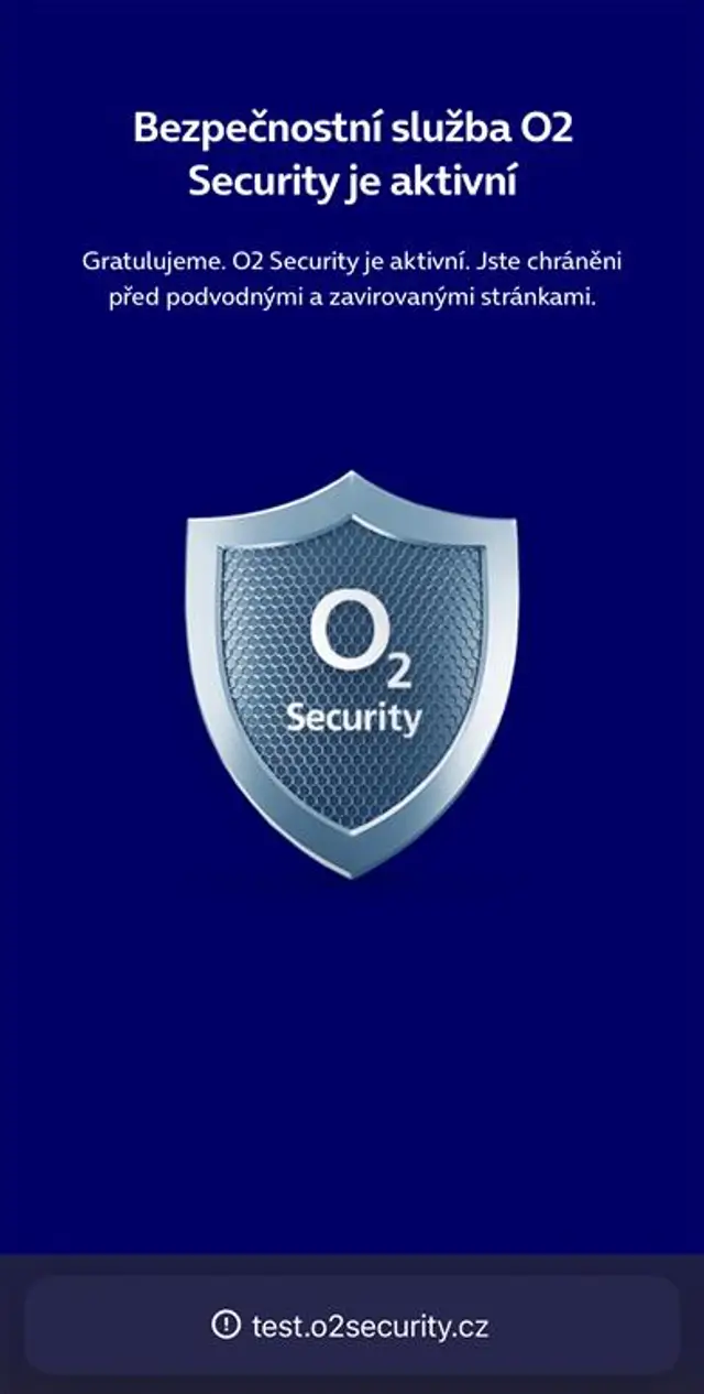Bezpečnostní služba O2 Security je aktivní