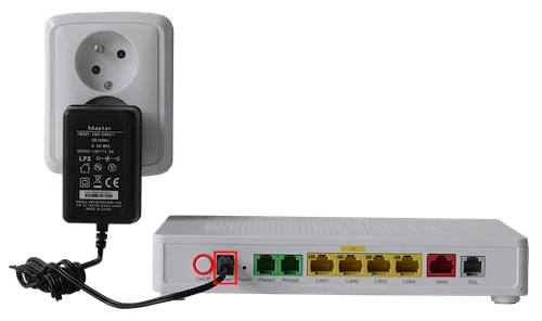 Zapojení modemu ZTE H267A s klasickou přípojkou