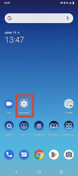 Nastavení ikony na ploše telefonu