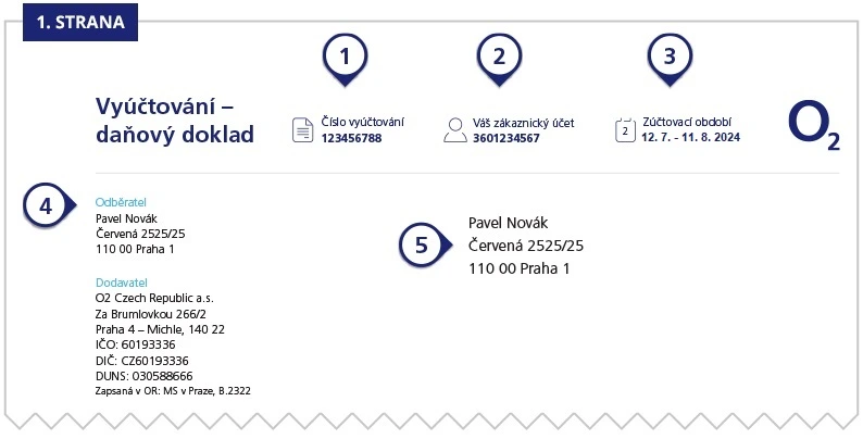 Vyúčtování strana 1