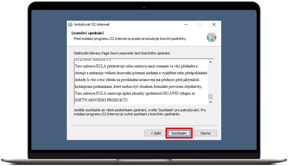 Odsouhlasení podmínek