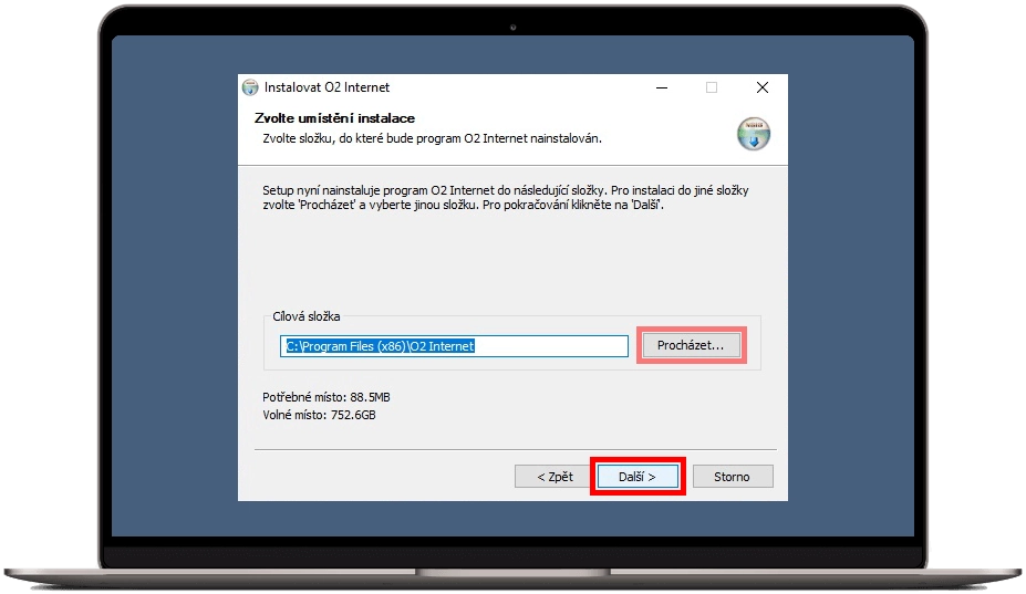 Volba umístění instalace