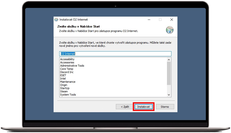 Instalace do nabídky Start