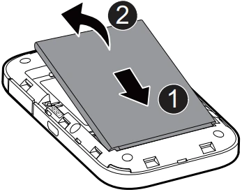 Vložení baterie do modemu