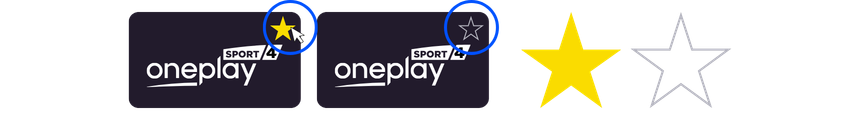 Odebrání kanálu z oblíbených na Oneplay