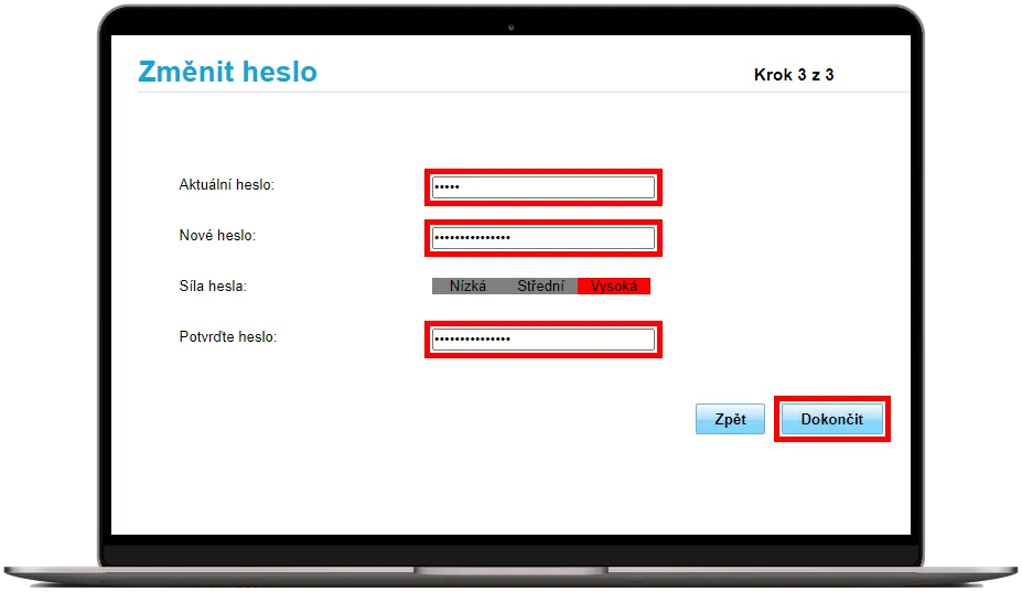Změna hesla
