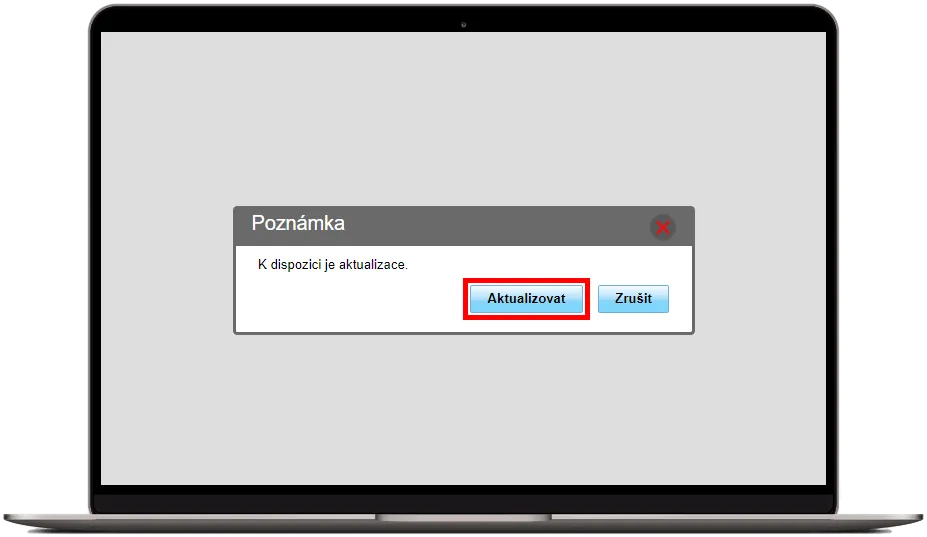 Tlačítko Aktualizovat