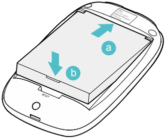 Vložení baterie do modemu