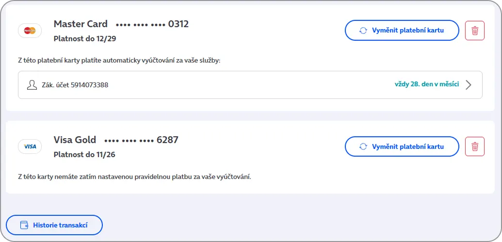 Kontrola platební karty