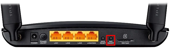 Zadní strana modemu TP-Link Archer MR200