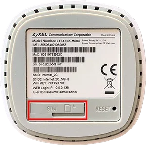 Správné zacvaknutí SIM karty v modemu/routeru ZyXEL LTE 4506-M606