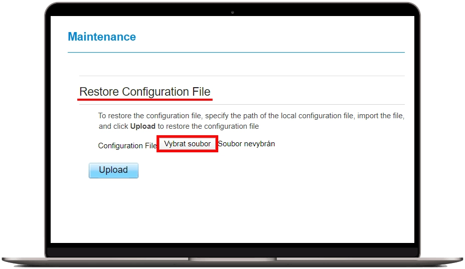 Tlačítko Vybrat soubor