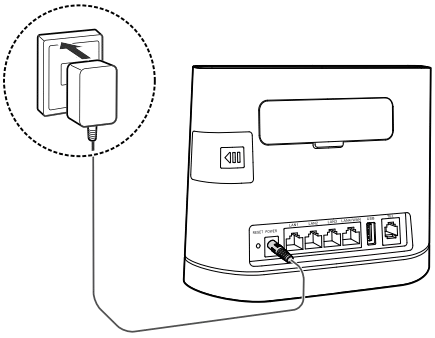 Zapojení modemu Huawei B315