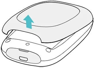 Nákres postupu otevření zadního krytu mobilního routeru TP-Link pro přístup k baterii a SIM kartě